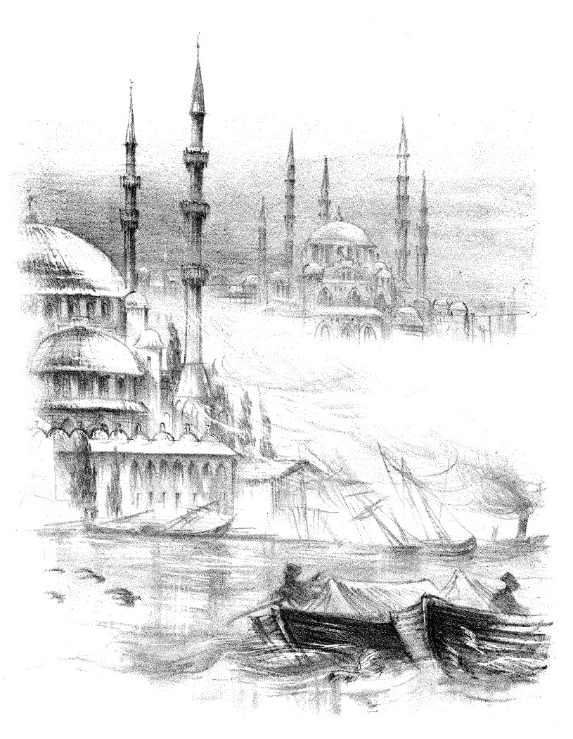 F.W. Hackländer. Constantinopel im Schnee.